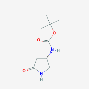 Structure - (S)-tert-Butyl (5-oxopyrrolidin-3-yl)carbamate, 97%