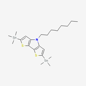 Structure - 4-octyl-2,6-bis(triMethylstannyl)-4H-dithieno[3,2-b, 98%
