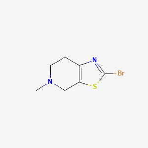 Structure - 2-Bromo-5-methyl-4,5,6,7-tetrahydrothiazolo[5,4-c]pyridine, 97%