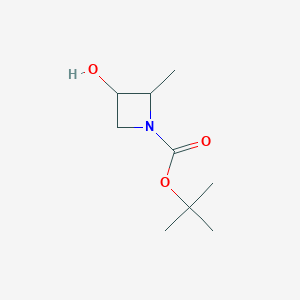 Structure - tert-Butyl 3-hydroxy-2-methylazetidine-1-carboxylate, 97%