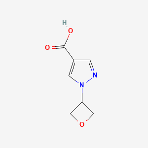 Structure - 1-(Oxetan-3-yl)-1H-pyrazole-4-carboxylic acid, 97%