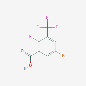 Structure - 5-Bromo-2-fluoro-3-(trifluoromethyl)benzoic acid, 97%