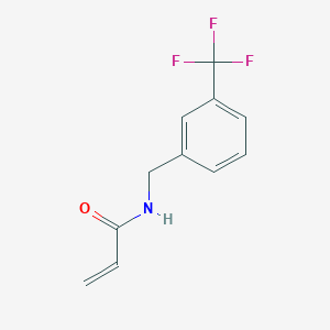 Structure - N-([3-(Trifluoromethyl)phenyl]methyl)prop-2-enamide, 95%