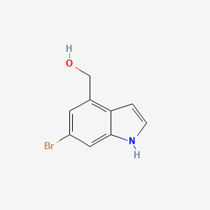 Structure - 1H-Indole-4-methanol, 6-bromo-, 97%