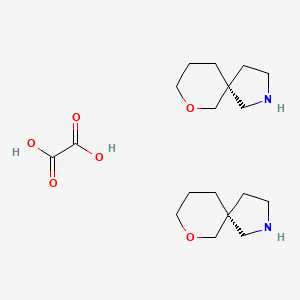 Structure - (5S)-7-oxa-2-azaspiro[4.5]decane hemioxalate, 97%