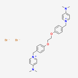 Structure - 1,1'-(((Ethane-1,2-diylbis(oxy))bis(4,1-phenylene))bis(methylene))bis(4-(dimethylamino)pyridin-1-ium)bromide, 99%
