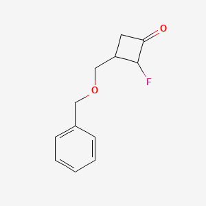 Structure - 3-[(benzyloxy)methyl]-2-fluorocyclobutan-1-one, 97%
