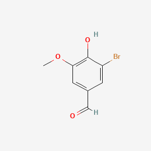Structure - 3-bromo-4-hydroxy-5-methoxybenzaldehyde