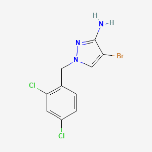 Structure - 4-bromo-1-(2,4-dichlorobenzyl)-1H-pyrazol-3-amine