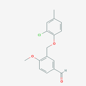 Structure - 3-[(2-chloro-4-methylphenoxy)methyl]-4-methoxybenzaldehyde