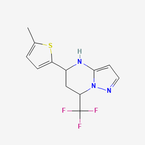 Structure - 5-(5-methylthien-2-yl)-7-(trifluoromethyl)-4,5,6,7-tetrahydropyrazolo[1,5-a]pyrimidine