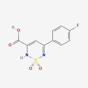 Structure - 5-(4-fluorophenyl)-2H-1,2,6-thiadiazine-3-carboxylic acid 1,1-dioxide