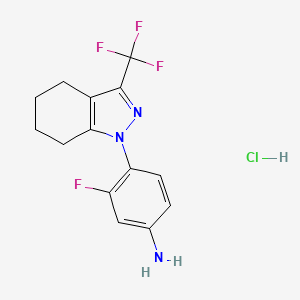 Structure - {3-fluoro-4-[3-(trifluoromethyl)-4,5,6,7-tetrahydro-1H-indazol-1-yl]phenyl}amine