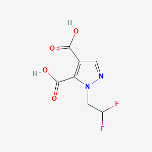 Structure - 1-(2,2-difluoroethyl)-1H-pyrazole-4,5-dicarboxylic acid