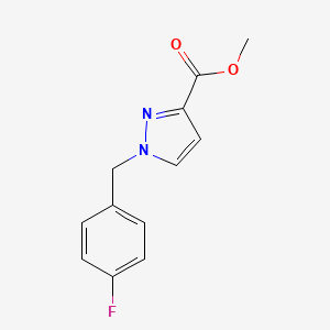 Structure - methyl 1-(4-fluorobenzyl)-1H-pyrazole-3-carboxylate
