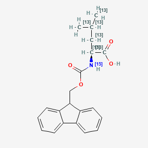 Structure - Fmoc-leucine-13C6,15N