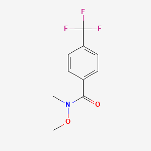 Estructura - N-Methoxy-N-methyl-4-(trifluoromethyl)benzamide, 97%