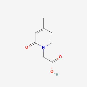 Estructura - 2-(4-Methyl-2-oxopyridin-1(2H)-yl)acetic acid, 98%