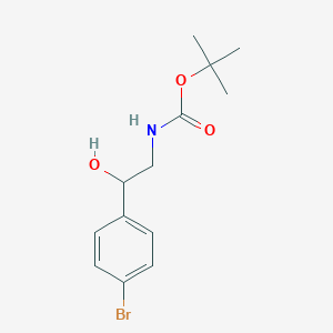Estructura - Tert-Butyl (2-(4-Bromophenyl)-2-Hydroxyethyl)Carbamate, 98%
