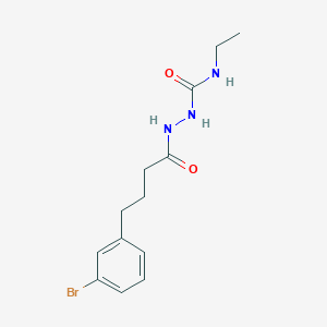 Estructura - 2-(4-(3-BROMOPHENYL)BUTANOYL)-N-ETHYLHYDRAZINE-1-CARBOXAMIDE, 95%