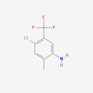 Estructura - 4-Chloro-2-methyl-5-(trifluoromethyl)aniline, 95%