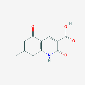 Estructura - 7-Methyl-2,5-dioxo-1,2,5,6,7,8-hexahydroquinoline-3-carboxylic acid, 97%
