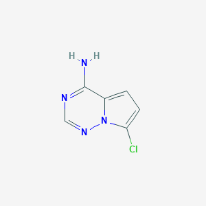 Estructura - 7-Chloropyrrolo[2,1-f][1,2,4]triazin-4-amine, 98%