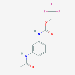 Estructura - 2,2,2-Trifluoroethyl N-(3-acetamidophenyl)carbamate, 95%