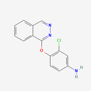 Estructura - 3-Chloro-4-(phthalazin-1-yloxy)aniline, 95%