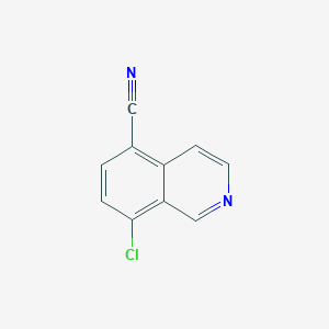 Estructura - 8-Chloroisoquinoline-5-carbonitrile, 97%