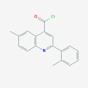 Estructura - 6-Methyl-2-(o-tolyl)quinoline-4-carbonyl chloride, 95%