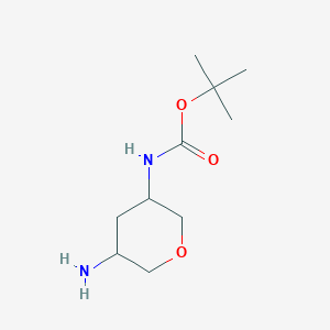 Estructura - tert-Butyl (5-aminotetrahydro-2H-pyran-3-yl)carbamate, 95%