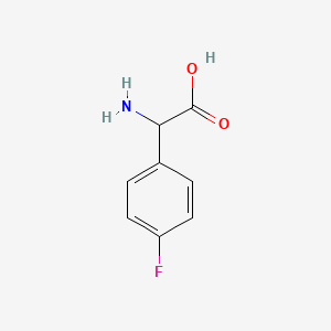 Estructura - 2-Amino-2-(4-fluorophenyl)acetic acid, DL-4-Fluorophenylglycine
