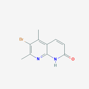 Estructura - 6-Bromo-5,7-dimethyl-1,8-naphthyridin-2-ol