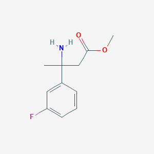Estructura - Methyl 3-amino-3-(3-fluorophenyl)butanoate