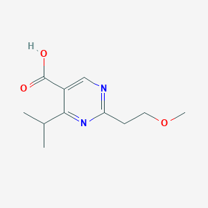 Estructura - 4-Isopropyl-2-(2-methoxyethyl)pyrimidine-5-carboxylic acid
