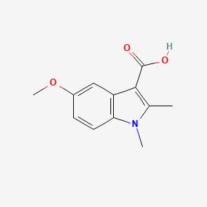 Estructura - 5-Methoxy-1,2-dimethyl-1H-indole-3-carboxylic acid, 1,2-DIMETHYL-5-METHOXYINDOLE-3-CARBOXYLIC ACID