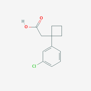 Estructura - 2-(1-(3-Chlorophenyl)cyclobutyl)acetic acid