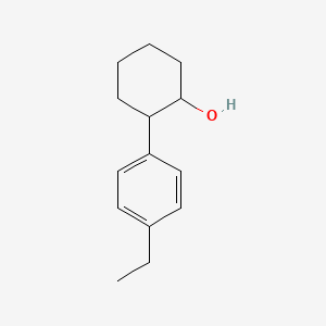 Estructura - 2-(4-Ethylphenyl)cyclohexan-1-ol, TRANS-2-(4-ETHYLPHENYL)CYCLOHEXANOL