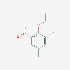 Estructura - 3-Bromo-2-ethoxy-5-methylbenzaldehyde, 95%