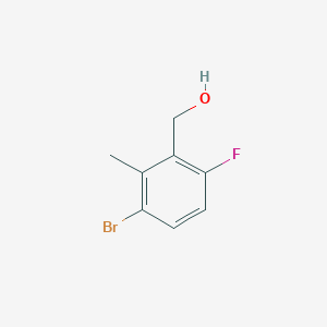 Estructura - (3-Bromo-6-fluoro-2-methyl-phenyl)-methanol, 95%