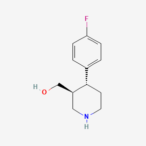 Estructura - ((3S,4R)-4-(4-Fluorophenyl)piperidin-3-yl)methanol, 95%