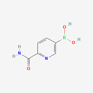 Estructura - 6-(Aminocarbonyl)pyridine-3-boronic acid, 99%