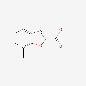 Estructura - METHYL 7-METHYLBENZOFURAN-2-CARBOXYLATE, 97%