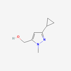 Estructura - (3-cyclopropyl-1-methyl-1H-pyrazol-5-yl)methanol