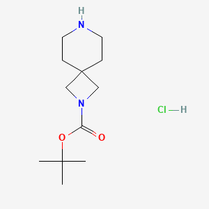 Rakenne - tert-Butyl 2, 7-diazaspiro[3.5]nonane-2-carboxylate hydrochloride, 98%