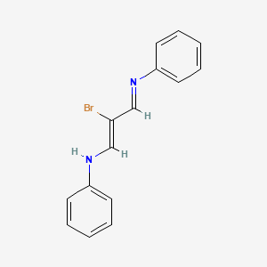 Rakenne - N-((1Z,3E)-2-Bromo-3-(phenylimino)prop-1-en-1-yl)aniline, 95%