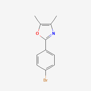 Rakenne - 2-(4-Bromophenyl)-4,5-dimethyloxazole, 95%