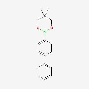 Rakenne - 2-([1,1'-Biphenyl]-4-yl)-5,5-dimethyl-1,3,2-dioxaborinane, 98%