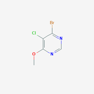 Rakenne - 4-Bromo-5-chloro-6-methoxypyrimidine, 97%